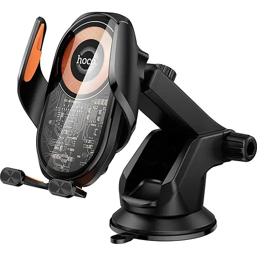 Автотримач із бездротовою зарядкою Hoco HW34 Blue Whale Black [151334]