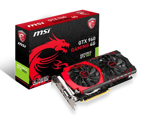 Відеокарта GeForce GTX 960 4GB MSI Gaming (GTX 960 GAMING 4G) Б/В
