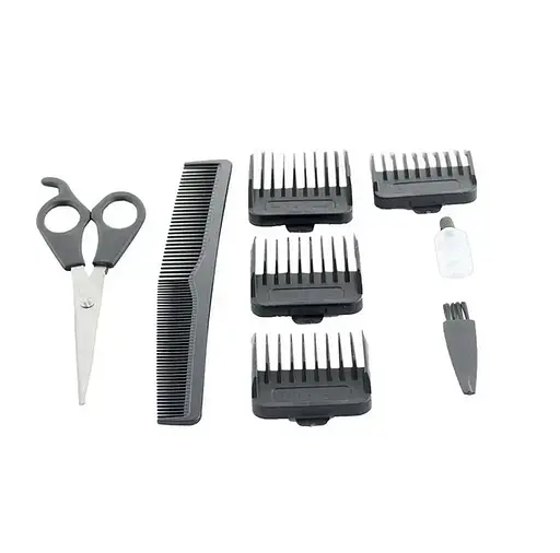 Машинка для стрижки Domotec MS-3302 4 насадки 45 мм нержавеющая сталь 12 Вт Черный с синим - фото 5