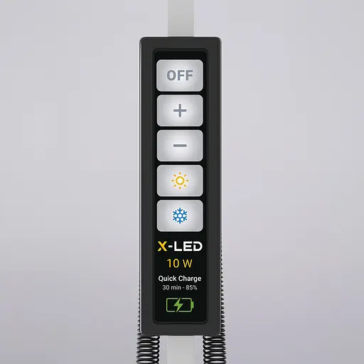 Настільна світлодіодна LED лампа із сенсорним керуванням X-LED 10Вт Біла з функцією роботи від Power Bank - фото 3