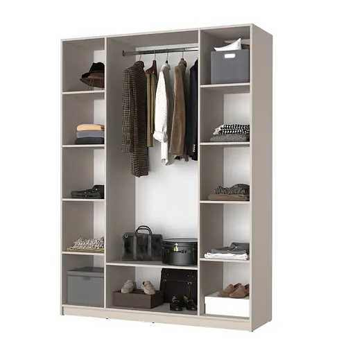 Шафа 4-дверна MebelStar Оскар Gloss BL-B, стандарт 160x52x220 см Антрацит/Альмонд (MBS-5263) - фото 4