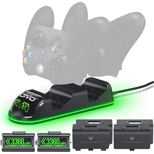 Зарядная станция Oivo IV-X131X Dual Charging Dock + 2 АКБ 3360mWh для Xbox Сontrollers One/Series (128692) - фото 3