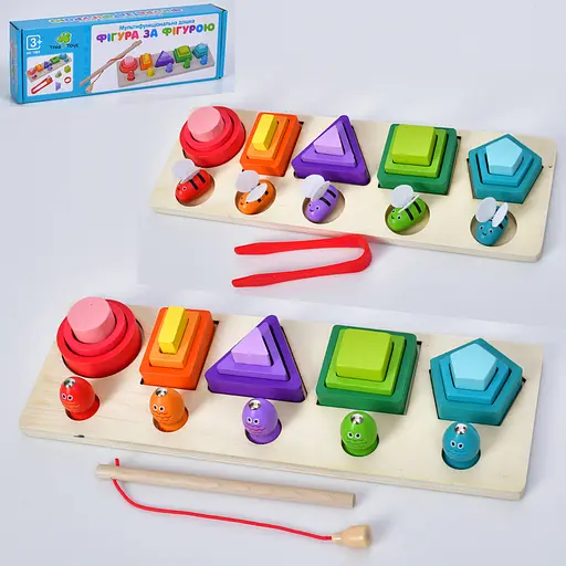 Деревянная игрушка Геометрика, 15 фигур (в ассортименте) - фото 2