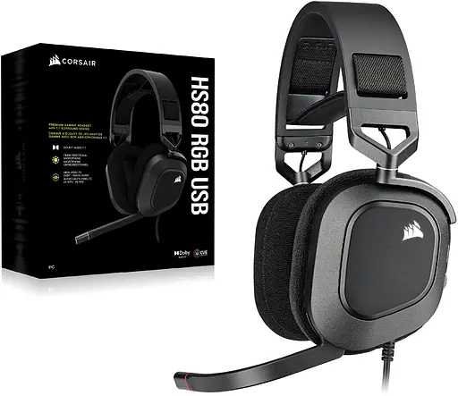 Наушники Corsair HS80 RGB USB Headset Carbon (CA-9011237-EU) - фото 7