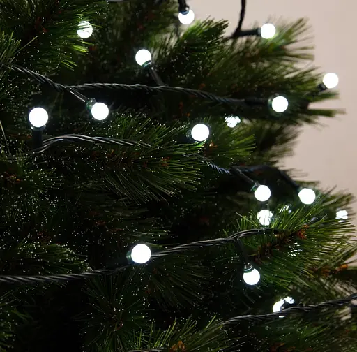 Гирлянда Chomik Шарики-змейка 200LED холодный белый 16 м (LED0153) - фото 4