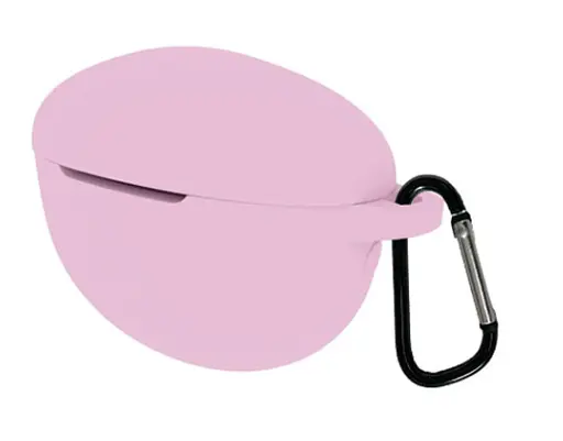 Чехол-накладка DK Silicone Candy Friendly с карабином для Huawei FreeBuds 4i (pink) - фото 2