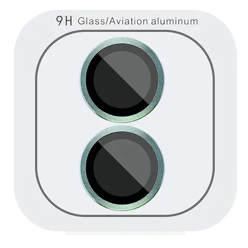 Защитное стекло Epik Metal Classic на камеру в упаковке для Apple iPhone 16, 6.1/16 Plus 6.7 Бирюзовый/Azure