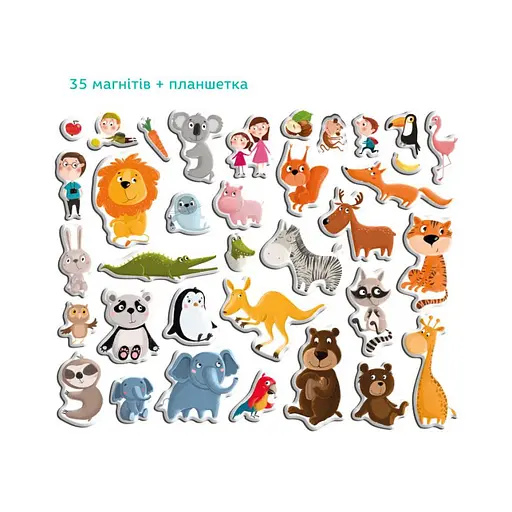 Развивающая магнитная игра "Зоопарк" DoDo 200207, 35 эл - фото 4