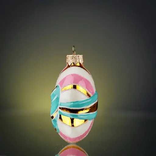 Набір ялинкових прикрас Різдвяні історії Зефірний в дерев'яній коробці скло (4820001179637) - фото 7