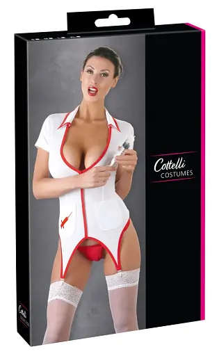 Еротичний костюм Cottelli Costumes Nurse Outfit, S (білий) - фото 5