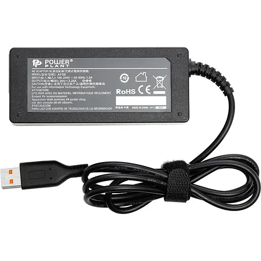 Блок живлення для ноутбуків PowerPlant IBM/LENOVO 220V, 20V 65W 3.25A (YOGA3)