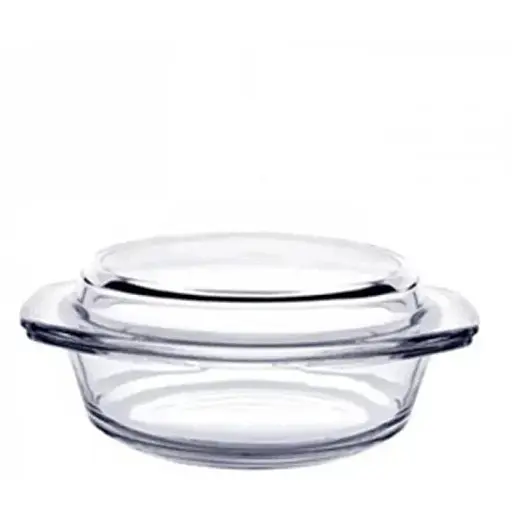 Кастрюля из термостекла с крышкой 1500ml круглая MS-0294