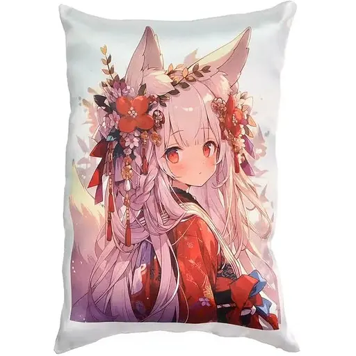 Подушка Кицунэ с нанесением сублимации Strateg 60671 Черный - фото 1