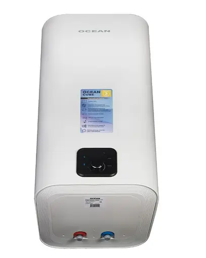 Водонагреватель Ocean CUBE 80 Л, 2 кВт, мокрый ТЭН, вертикальный, прямоугольный, белый (RZF80D-4 ET+WT) - фото 4