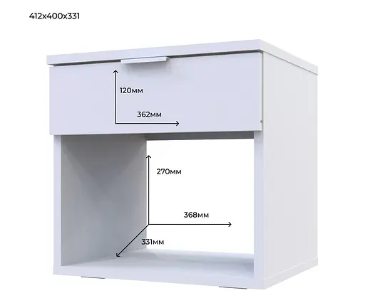 Приліжкова Тумба Doros GN1 Білий 40х41х33 (41510031) - фото 4