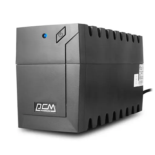 ИБП PowerCom RPT-1000A IEC Black, 1000VA, 600W, линейно-интерактивный, AVR, 3 розетки (IEC), батарея 12В/9Ач x 1 шт