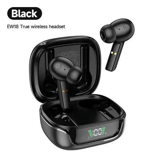 Беспроводные наушники Hoco EW18 | TWS, mic, LED, 3.5h, BT5.3, 25/300mAh Black - фото 6