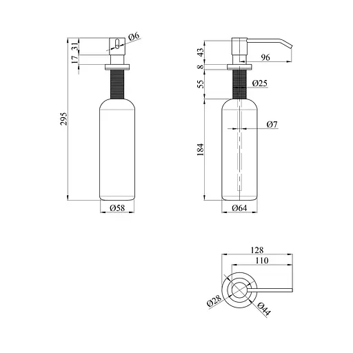 Дозатор для моющего средства Kroner KRP Spender - C012 CV030018  - фото 3