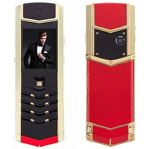 Телефон H-Mobile V1 Hope V1 красный-золотой дизайн Vertu