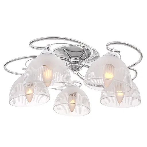 Люстра потолочная Brille в спальню E27 60W CH (LK-593C/5) - фото 4