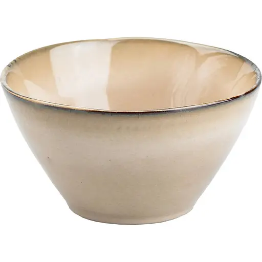 Салатниця порцелянова TS Kitchen 22.5 см у стилі ретро бежеа HP23376 - фото 1