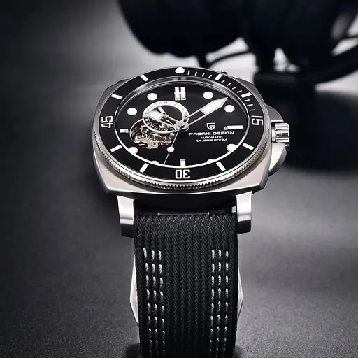 Наручний годинник чоловічий PD-1736 Silver-Black Pagani Design acs0031182 - фото 3