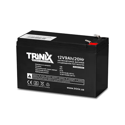 Аккумуляторная батарея гелевая 12В 9Ач Trinix TGL12V9Ah/20Hr GEL Super Charge (44-00074)