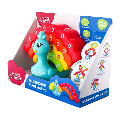 Развивающая игрушка Kiddi Smart Радужное павлинье птенчо (4508-KS) - фото 6