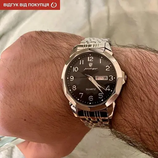 Мужские наручные часы Poedagar padition (Серебристые) - фото 7