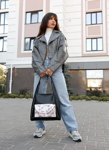 Женская сумка Sambag HOBO BLISS Черная 34 х 31 х 12 см (53453713) - фото 7