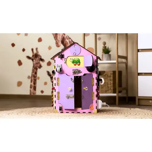 Развивающая игрушка Бизикуб "Дом" Temple Group TG200111 розовый, 55х30х30 см - фото 2