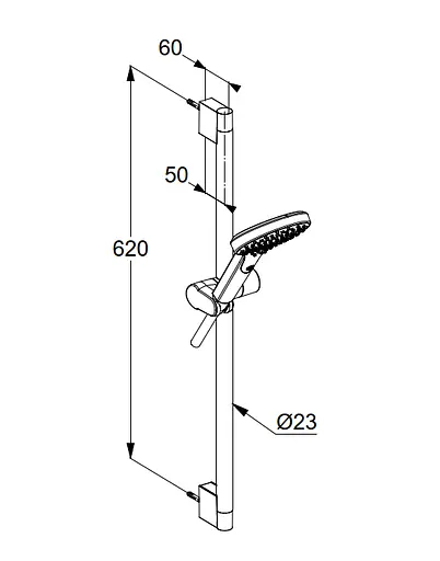 Душовий гарнітур Kludi Dive 1S 6961005-00 - фото 2