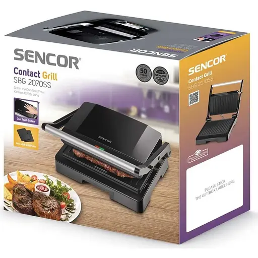 Електрогриль притискний Sencor SBG 2070SS - фото 5
