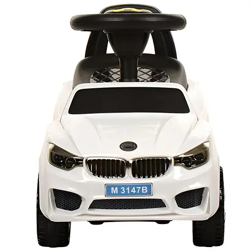 Дитяча каталка-толокар Bambi Racer з музикою та світлом біла (M 3147B-1) - фото 3
