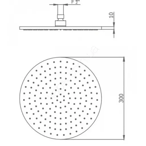 Верхний душ GRB Hydro 058263, Хром - фото 2