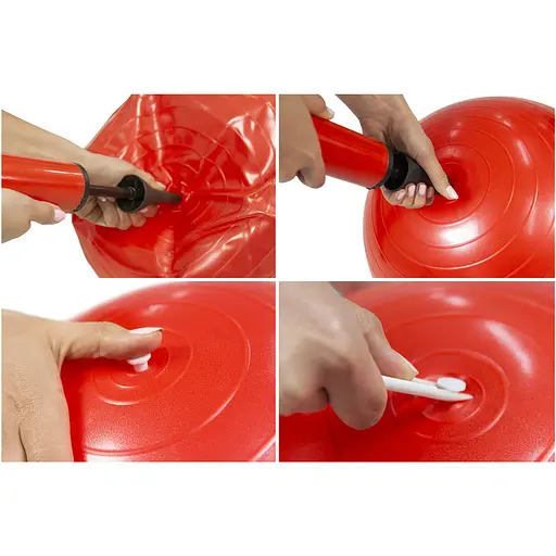 Фитбол Hop-Sport 45см голубой + насос 2020 - фото 2