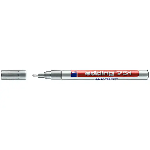 Маркер Edding Paint e-751 1-2 мм круглый серебряный (e-751/54)