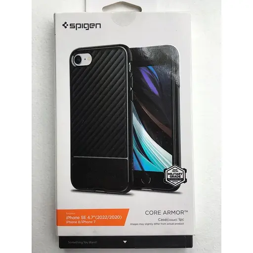 Оригинальный противоударный чехол Spigen Core Armor для iPhone SE 2 iPhone 8 SE 2022 iPhone 7 Black ACS00881 - фото 2