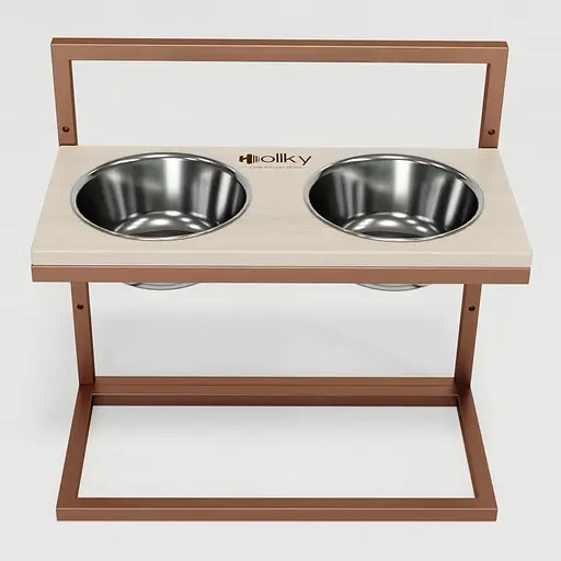 Hollky Flex L — регульовані миски на підставці для великих собак (2 × 1.8 л) - фото 5