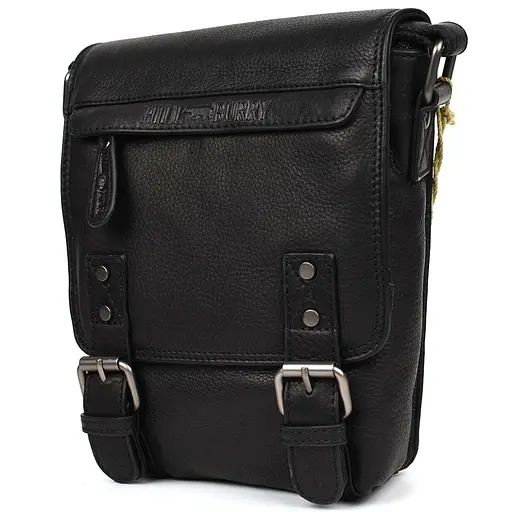 Кожаная мужская сумка через плечо Hill&Burry 17х25х6 см sum0025755 - фото 4