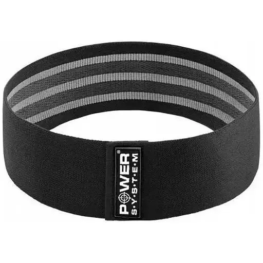 Тканинна гумка для фітнесу та спорту Power System PS-4093 Booty Band LVL 3 Black/Grey (d_94 см, 6-12 кг) (4093GR-0) - фото 1