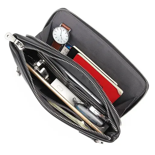 Кожаная барсетка мужская Vintage 25,5х17х6 см acs0016992 - фото 9