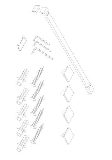 Душова перегородка Koer SR SP01-100x200-TR-01 Walk-In прозоре скло Easy Clean 8 мм, хром KR5393, прозоре, хром - фото 3