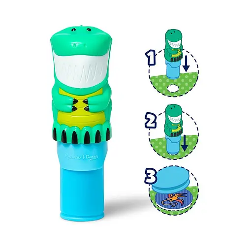 Набір з блокнотом та штампом з наліпками Melissa & Doug Sticker WOW Динозавр (SM93205/6074899) - фото 2