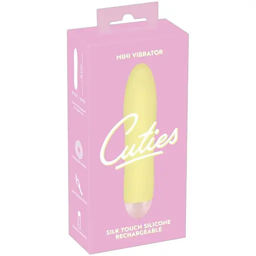 Міні вібратор Cuties Orion 13.2 см жовтий
