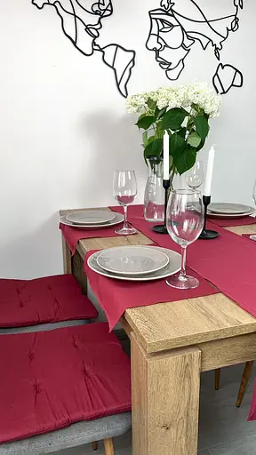 Серветки водовідштовхуючі 30х40 см 4 шт. Бордовий - фото 2