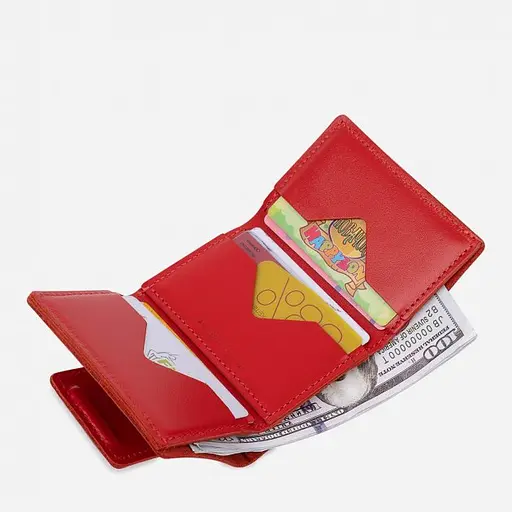 Кожаный женский кошелек Grande Pelle 10х8х1.5 см acs0024483 - фото 5