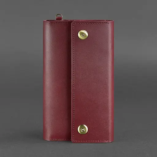 Кожаный клатч-органайзер (Тревел-Кейс) 5.0 бордовый - фото 7