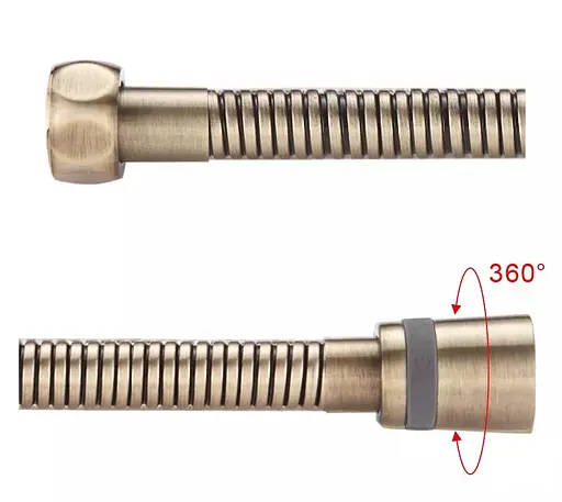 Душовий шланг, латунь, 1500 мм, бронза Gappo G45-4, Бронза - фото 1