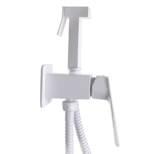 Набор гигиенического душа скрытого монтажа Topaz Lexi TL 21106-H57-W латунь белый глянец, белый - фото 3